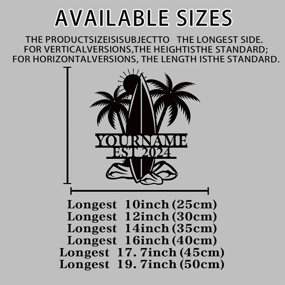 Customized Universal Surfboard - Baby Name Wall Art recension och pris