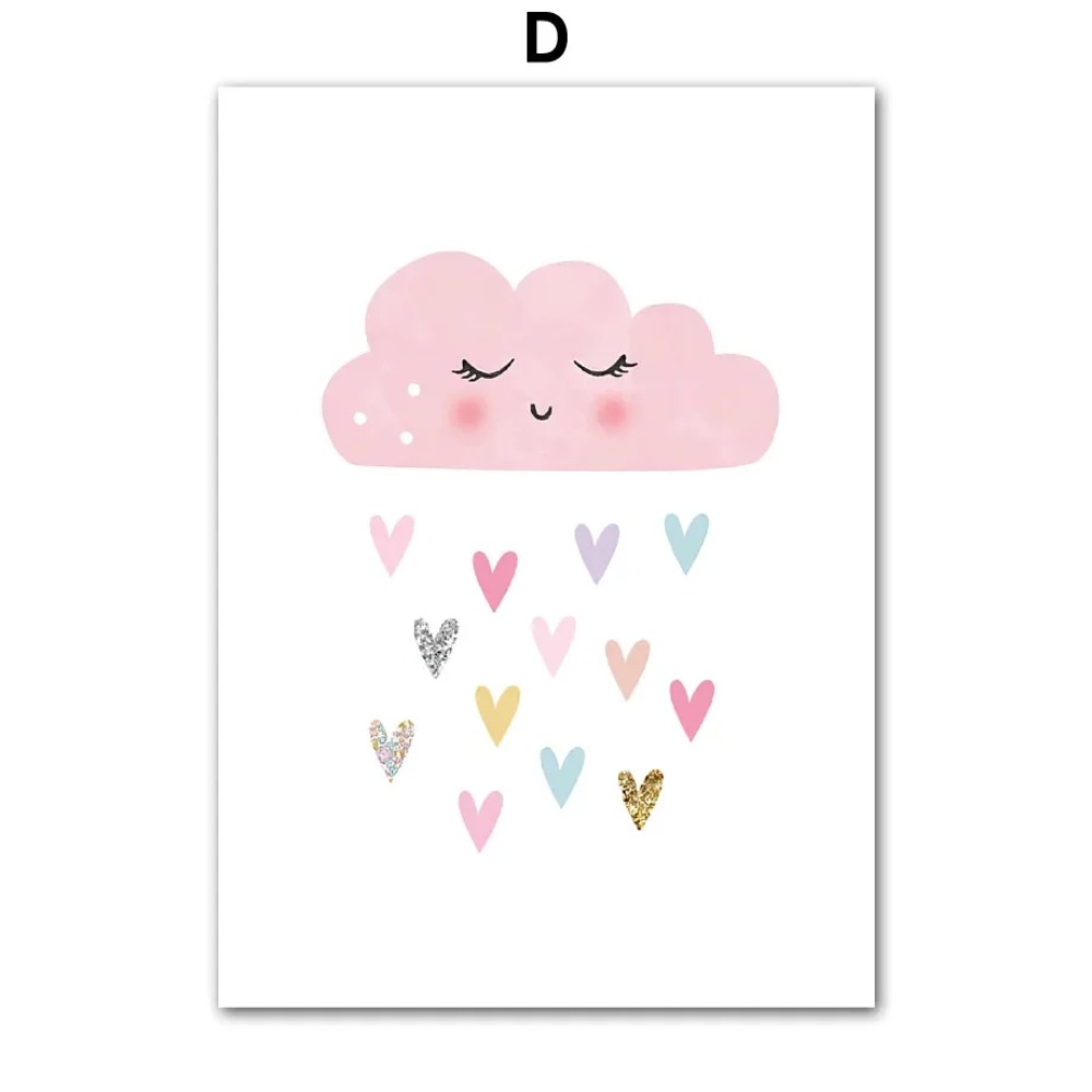 Pink Unicorn Rabbit Rainbow Cl - Baby Name Wall Art recension och pris
