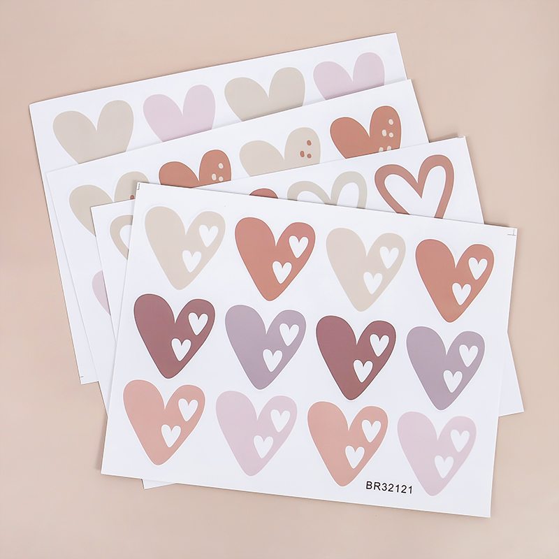 2pcs Lovely Hearts Ins Wall St - Baby Nursery Mural Wallpaper recension och pris