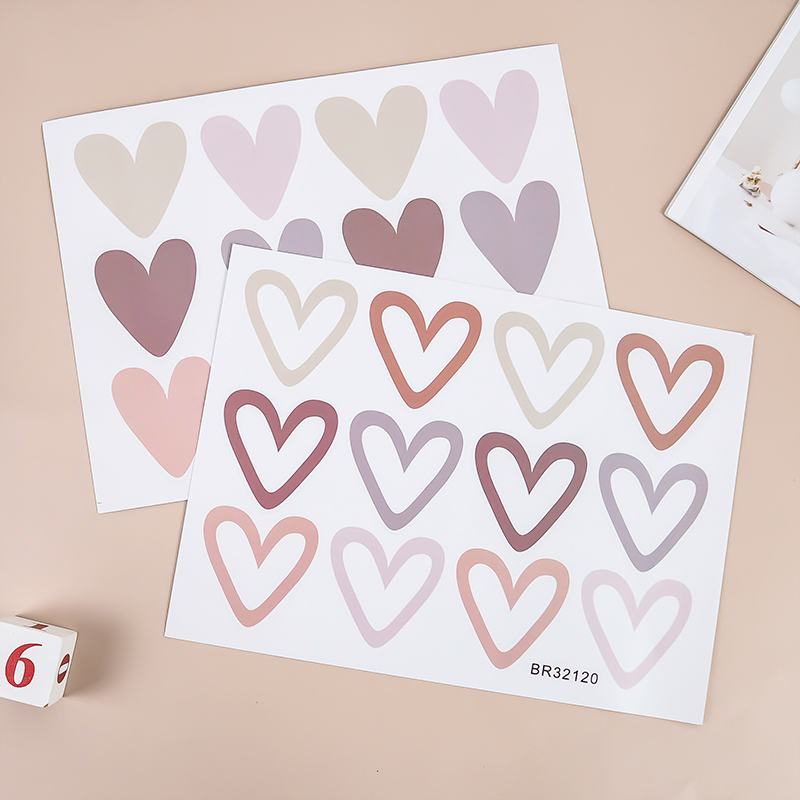 2pcs Lovely Hearts Ins Wall St - Baby Nursery Mural Wallpaper recension och pris