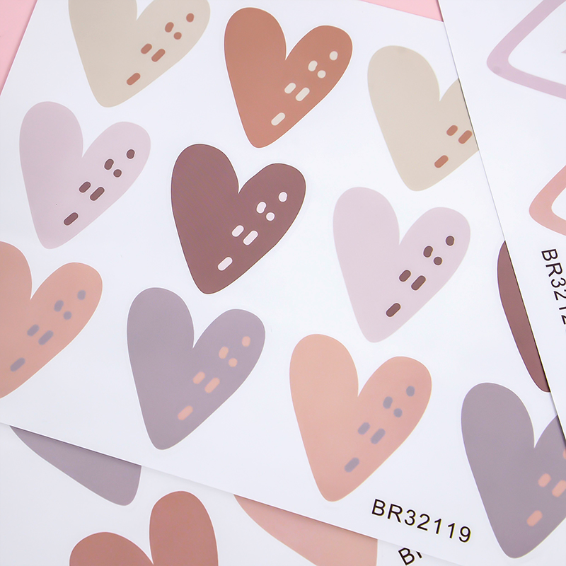 2pcs Lovely Hearts Ins Wall St - Baby Nursery Mural Wallpaper recension och pris