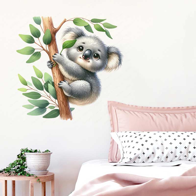 Cute Koala Wall Sticker Baby K - Baby Nursery Mural Wallpaper recension och pris