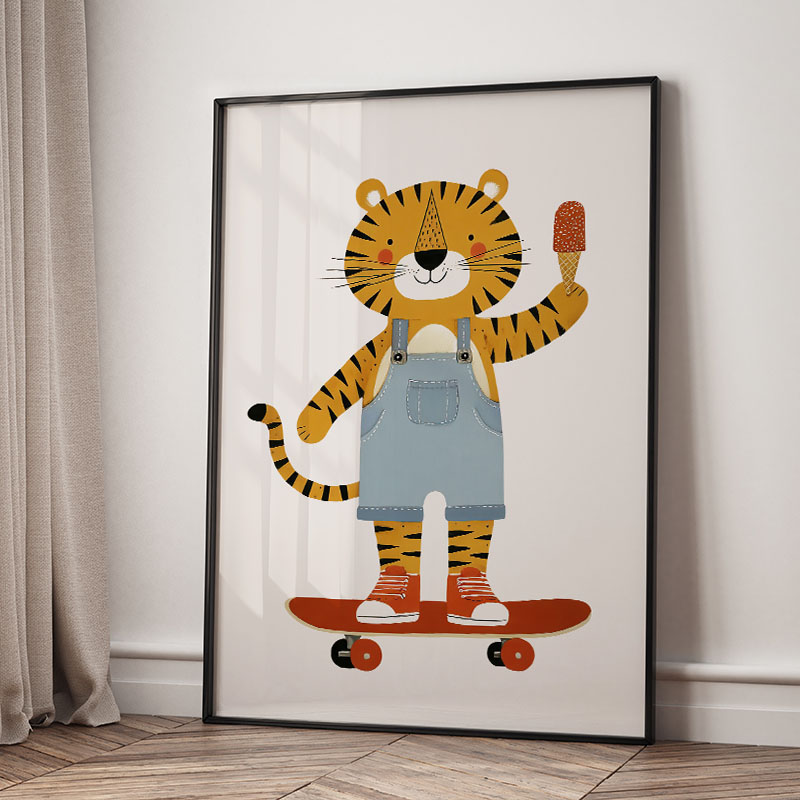 Funny Cartoon Animal Car Ballo - Baby Nursery Art recension och pris