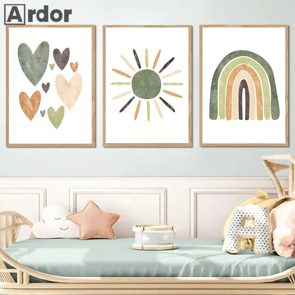 Star Cloud Moon Posters And Pr - Baby Nursery Green recension och pris