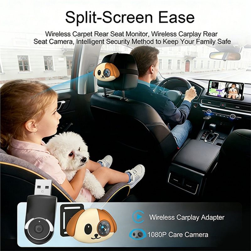 ABQB-Baby Car Camera 150° Wide - Baby Monitor Split Screen recension och pris