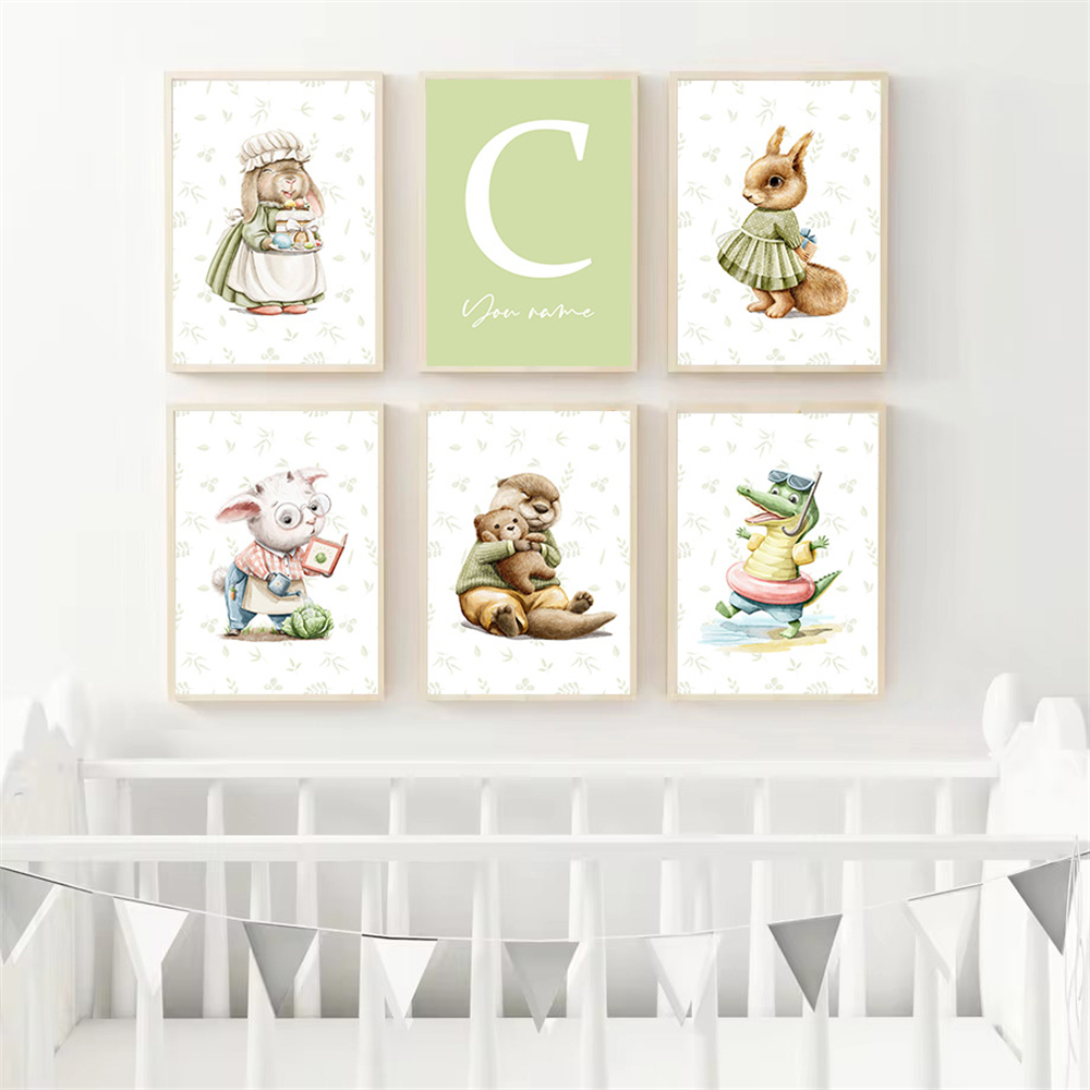 Baby Custom Name Poster Giraff - Baby Name Wall Art recension och pris