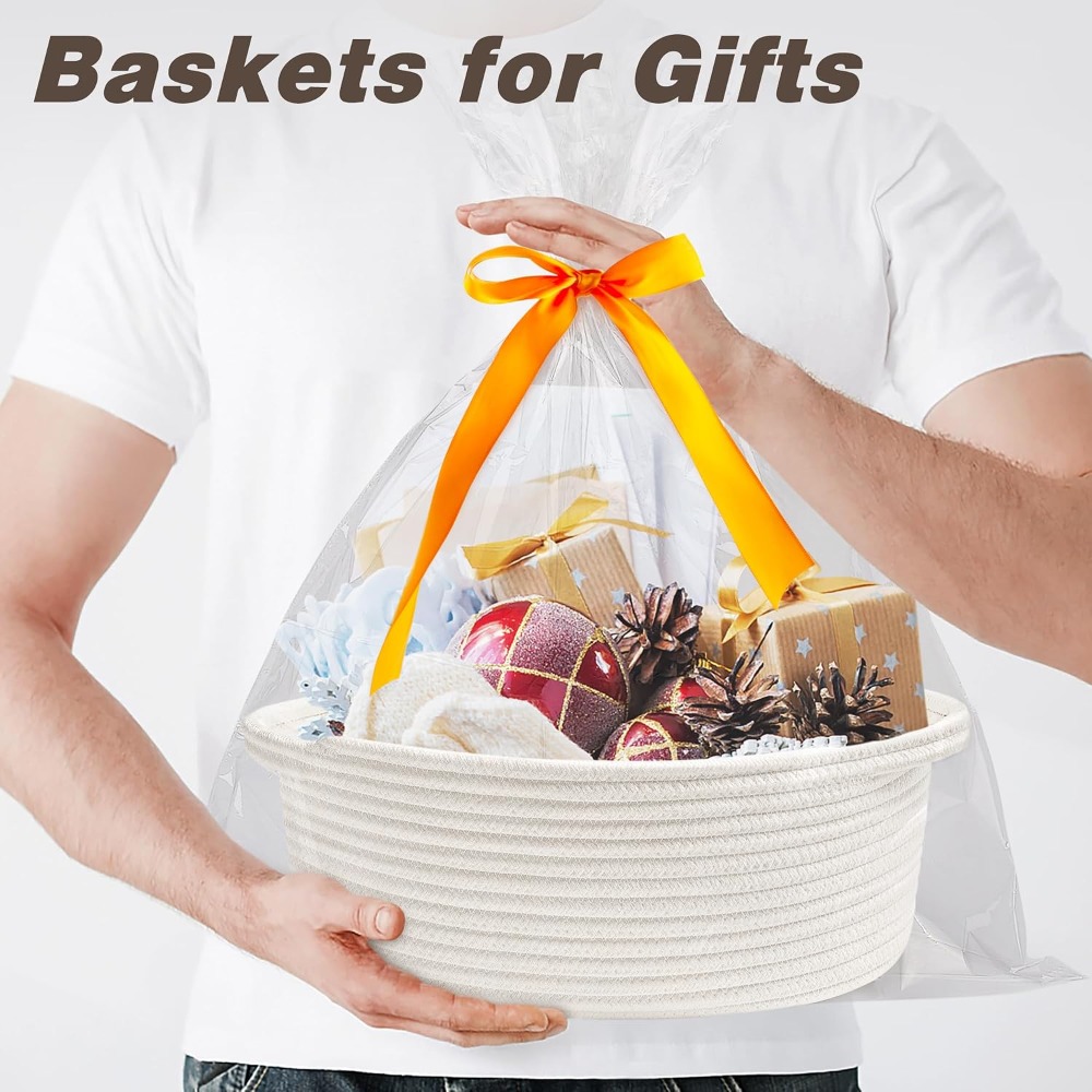 Small Woven Storage Basket wit - Baby Nursery Handles recension och pris