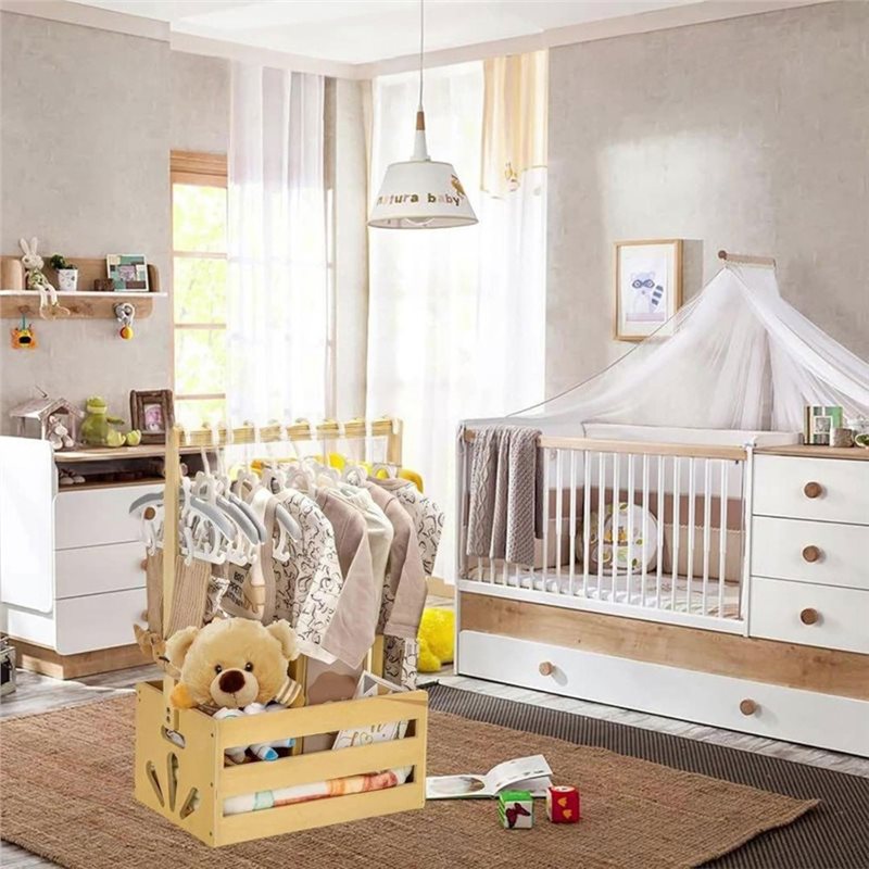 Wooden Baby Shower Gift Basket - Baby Nursery Handles recension och pris