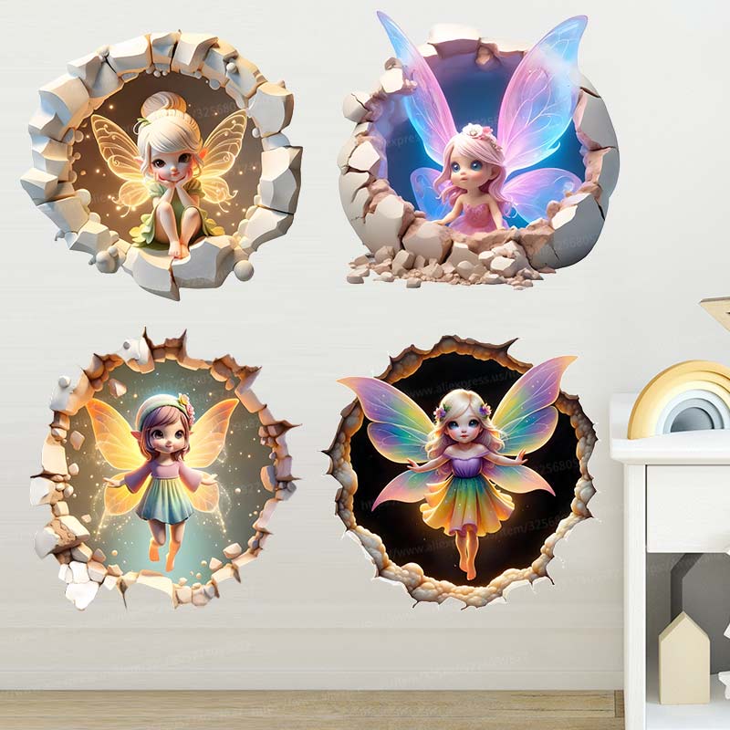 Fairy Butterfly Wall Sticker B - Baby Nursery Mural Wallpaper recension och pris