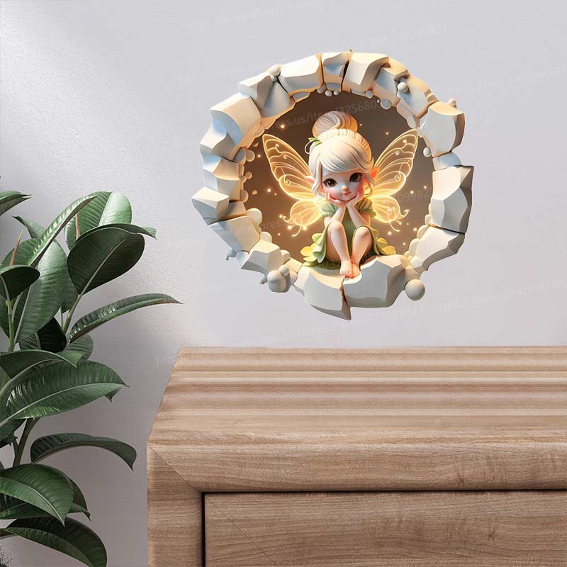 Fairy Butterfly Wall Sticker B - Baby Nursery Mural Wallpaper recension och pris