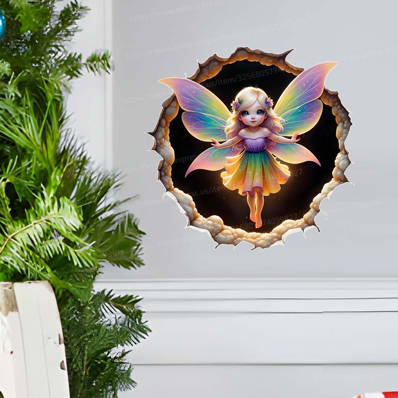 Fairy Butterfly Wall Sticker B - Baby Nursery Mural Wallpaper recension och pris