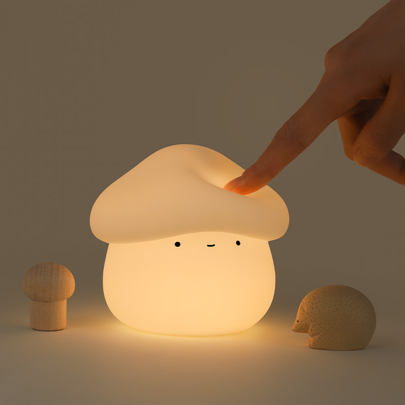 1Pcs Mushroom Head Silicone Ni - Baby Nursery Night Light recension och pris