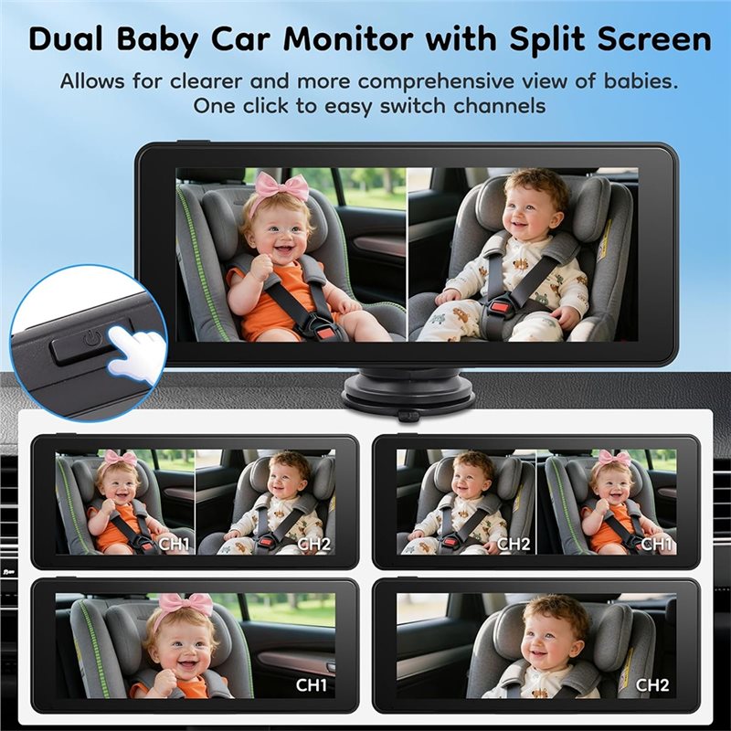 Strict For Carseat Compatible  - Baby Monitor Split Screen recension och pris