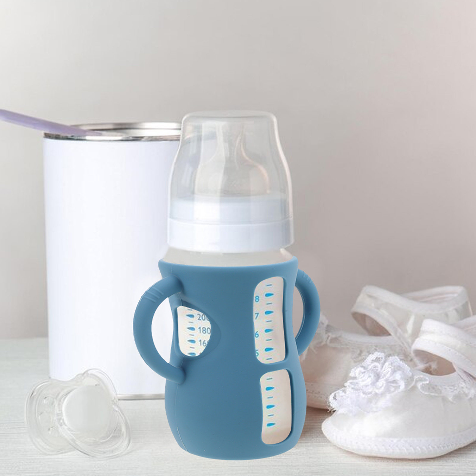 2Pcs Silicone Feeding Bottle S - Baby Nursery Handles recension och pris