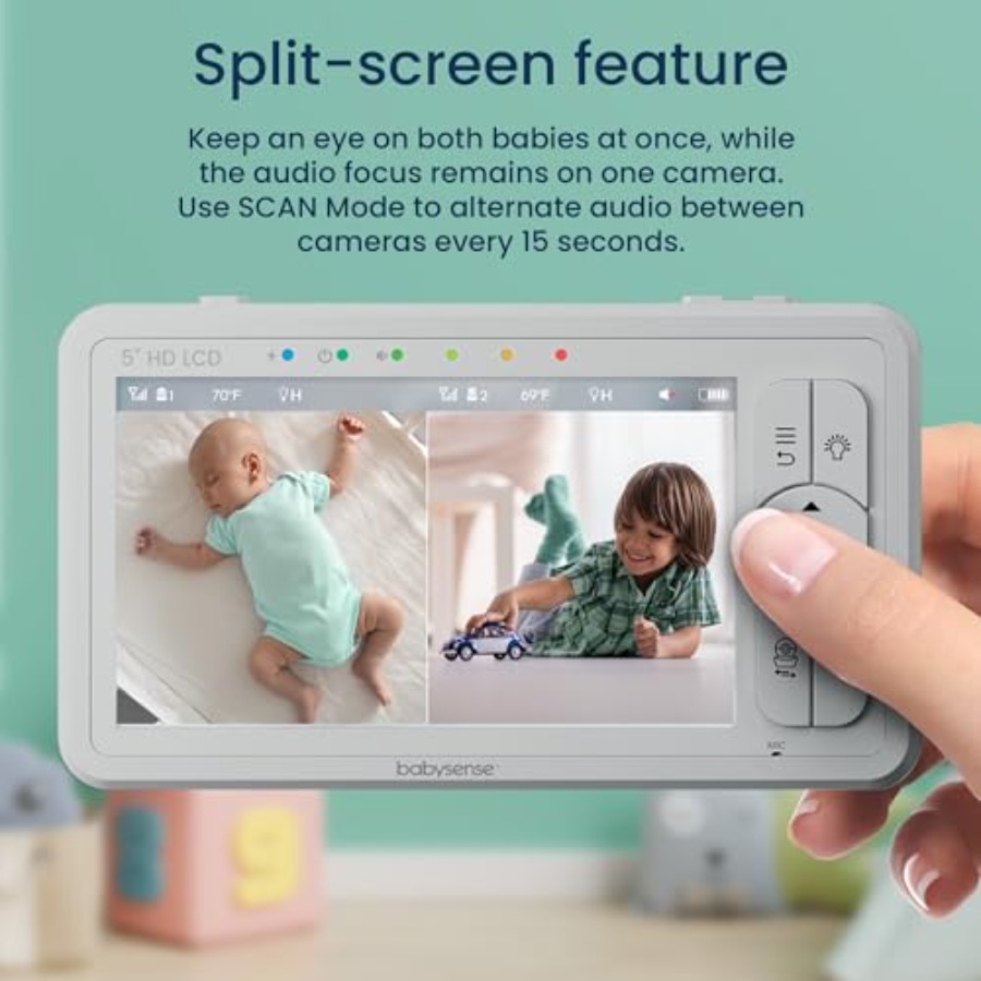 Baby monitor for nursery use,  - Baby Monitor Split Screen recension och pris