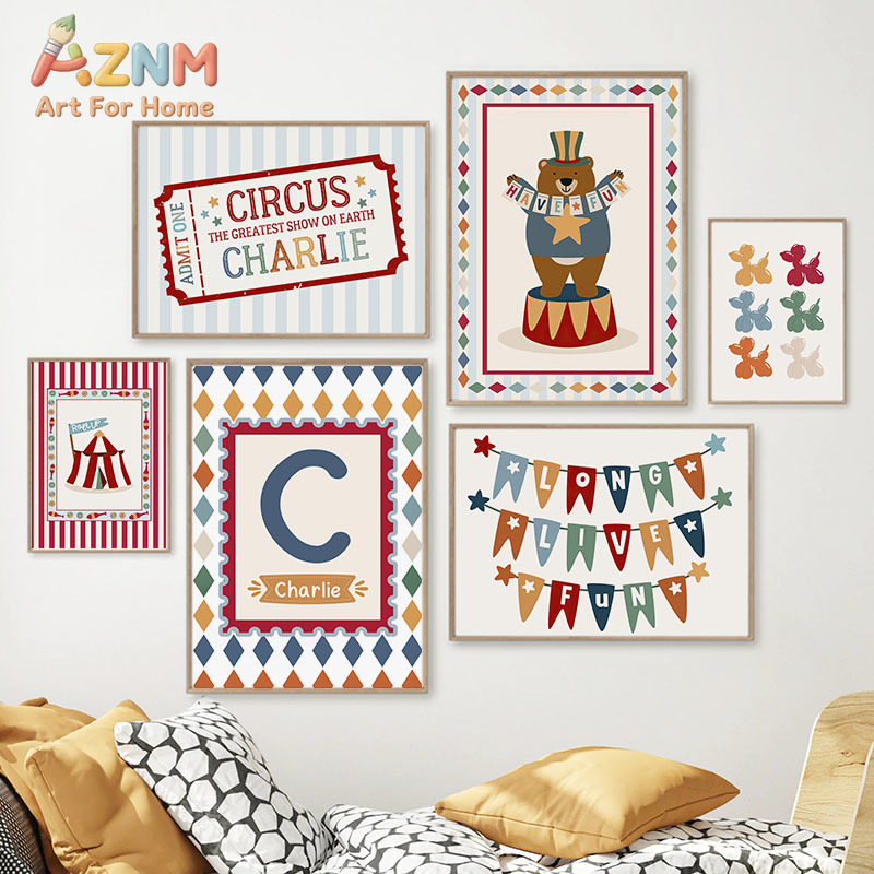 Circus Bear Magician Dog Quote - Baby Nursery Art recension och pris