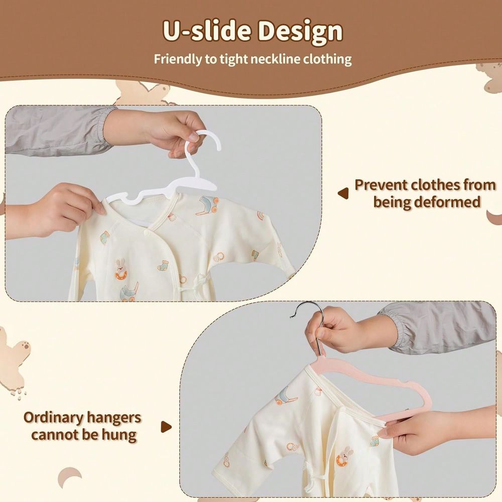 70 100 Pack Kids Hangers Plast - Baby Nursery In recension och pris