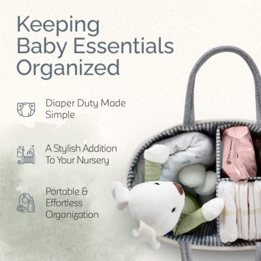 Diaper Caddy Organizer for Bab - Baby Nursery Handles recension och pris