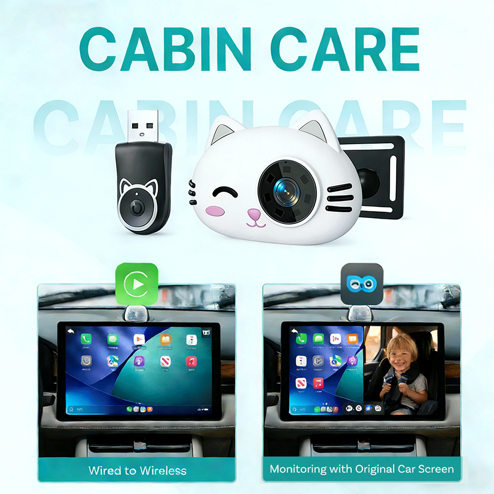 Cabin Care Wireless CarPlay Ad - Baby Monitor Split Screen recension och pris