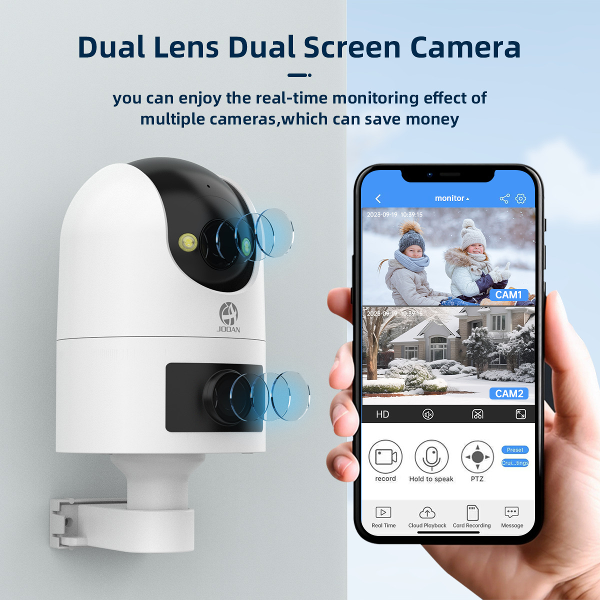 4K PTZ IP Camera Outdoor Water - Baby Monitor Split Screen recension och pris